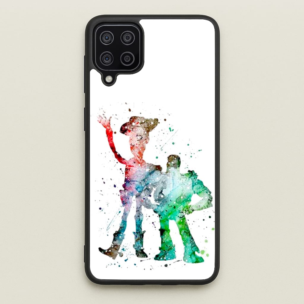 Watercolour Woody & Buzz A Story of Toys Fairytale - Disney Phone Case for Galaxy A12