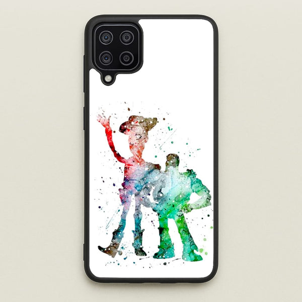 Watercolour Woody & Buzz A Story of Toys Fairytale - Disney Phone Case for Galaxy A12