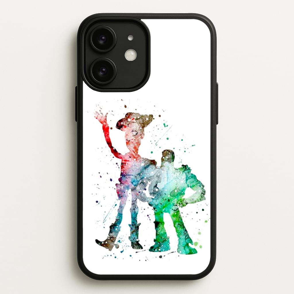 Watercolour Woody & Buzz A Story of Toys Fairytale - Disney Phone Case for iPhone 11