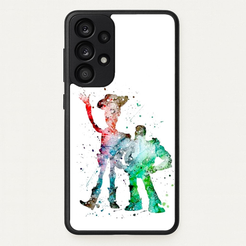 Watercolour Woody & Buzz A Story of Toys Fairytale - Disney Phone Case for Galaxy A53