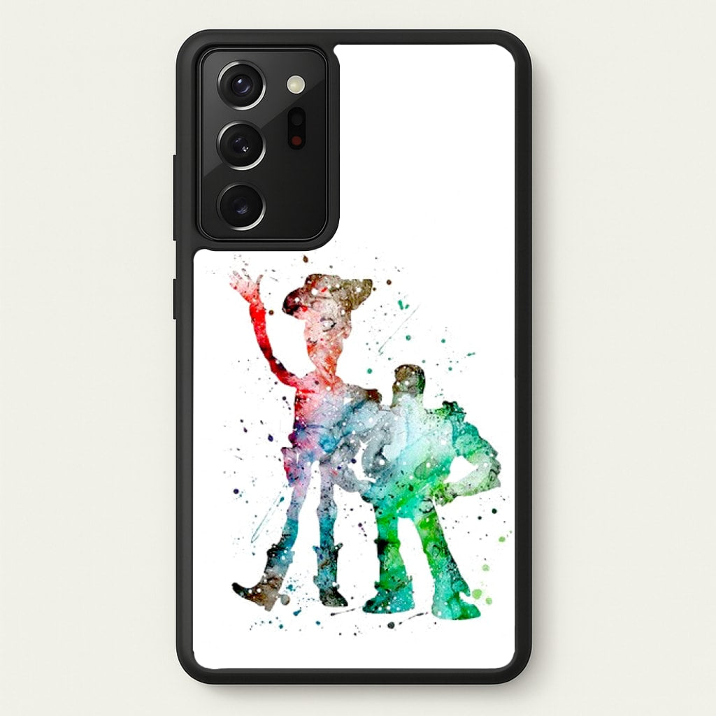 Watercolour Woody & Buzz A Story of Toys Fairytale - Disney Phone Case for Galaxy Note 20 Ultra