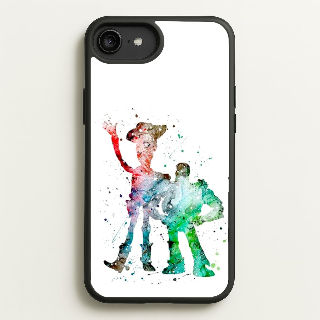 Watercolour Woody & Buzz A Story of Toys Fairytale - Disney Phone Case for iPhone 6 Plus / 7 Plus / 8 Plus