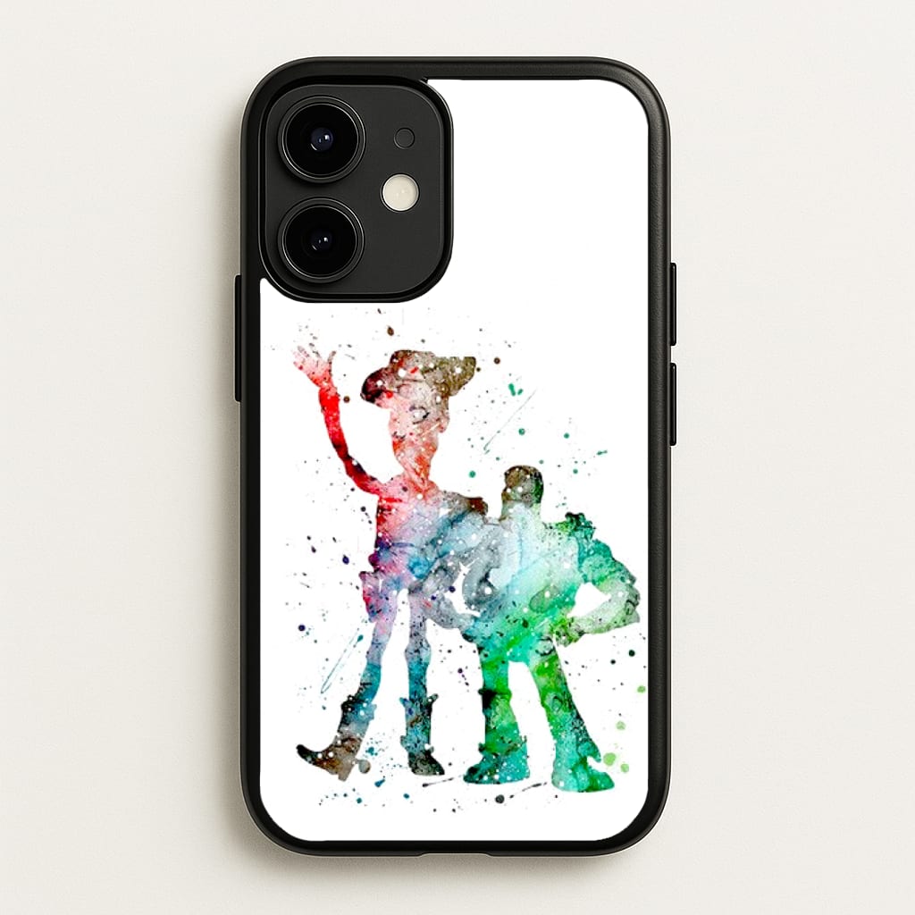 Watercolour Woody & Buzz A Story of Toys Fairytale - Disney Phone Case for iPhone 12 Mini