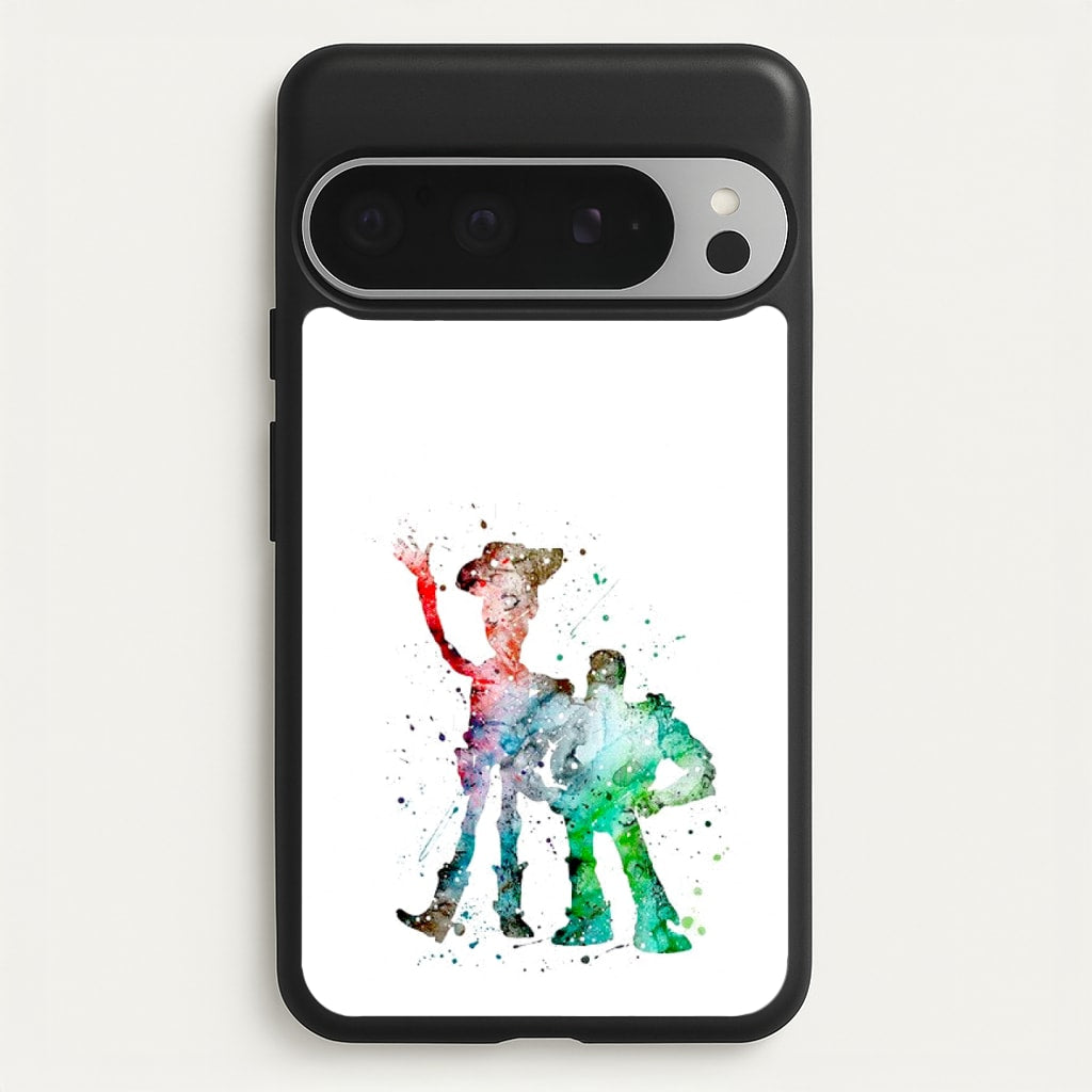 Watercolour Woody & Buzz A Story of Toys Fairytale - Disney Phone Case for Google Pixel 9 Pro XL