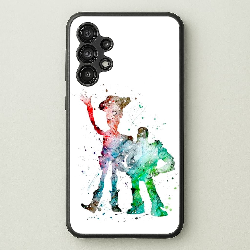 Watercolour Woody & Buzz A Story of Toys Fairytale - Disney Phone Case for Galaxy A13