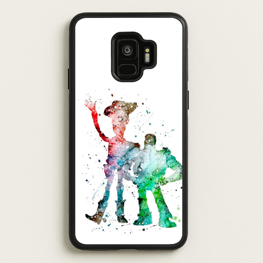 Watercolour Woody & Buzz A Story of Toys Fairytale - Disney Phone Case for Galaxy S9