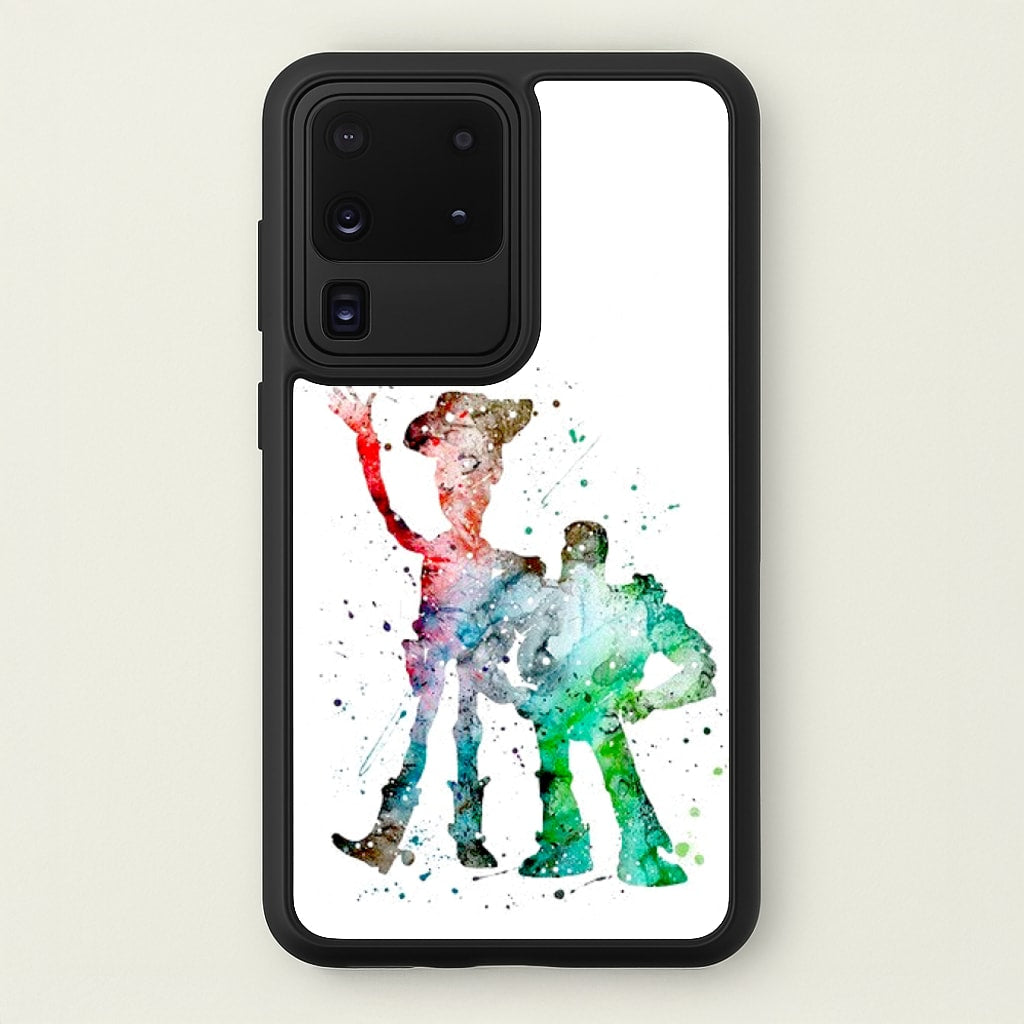 Watercolour Woody & Buzz A Story of Toys Fairytale - Disney Phone Case for Galaxy S20 Ultra