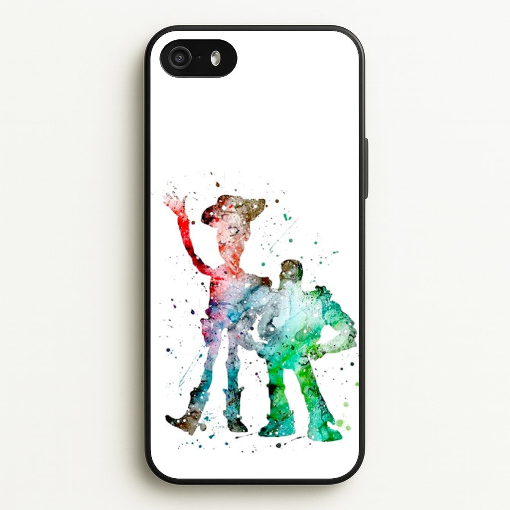 Watercolour Woody & Buzz A Story of Toys Fairytale - Disney Phone Case for iPhone 5 / 5s / SE 2016
