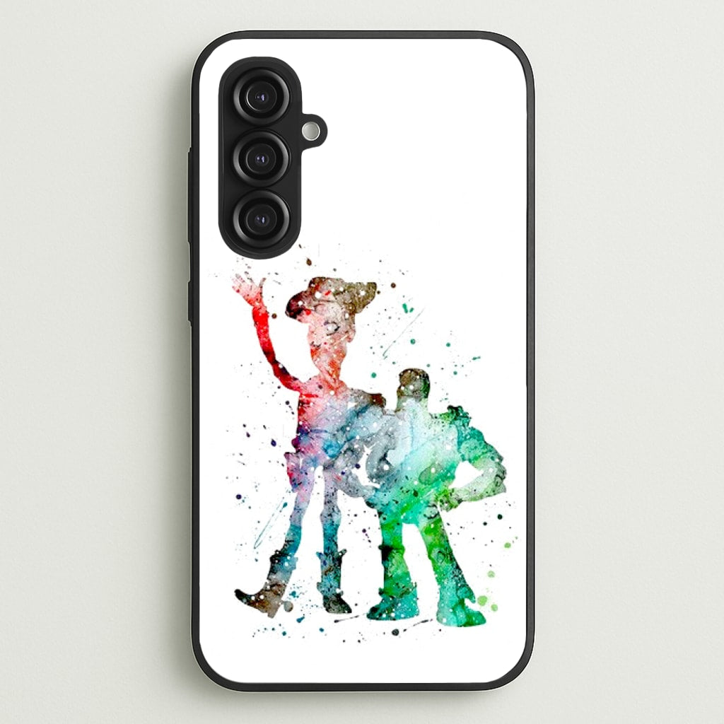 Watercolour Woody & Buzz A Story of Toys Fairytale - Disney Phone Case for Galaxy S23FE