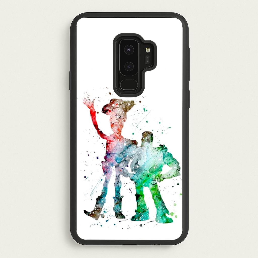 Watercolour Woody & Buzz A Story of Toys Fairytale - Disney Phone Case for Galaxy S9 Plus