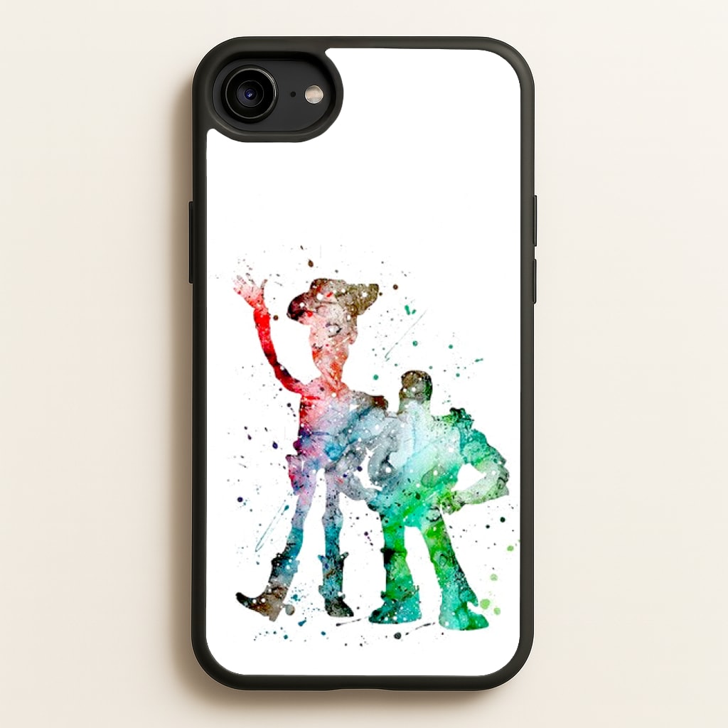 Watercolour Woody & Buzz A Story of Toys Fairytale - Disney Phone Case for iPhone 6 / 7 / 8 / SE