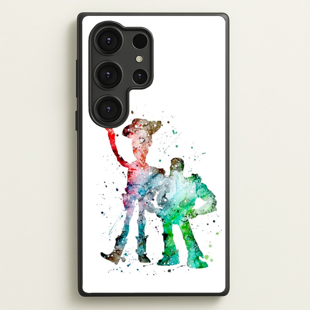 Watercolour Woody & Buzz A Story of Toys Fairytale - Disney Phone Case for Galaxy S25 Ultra
