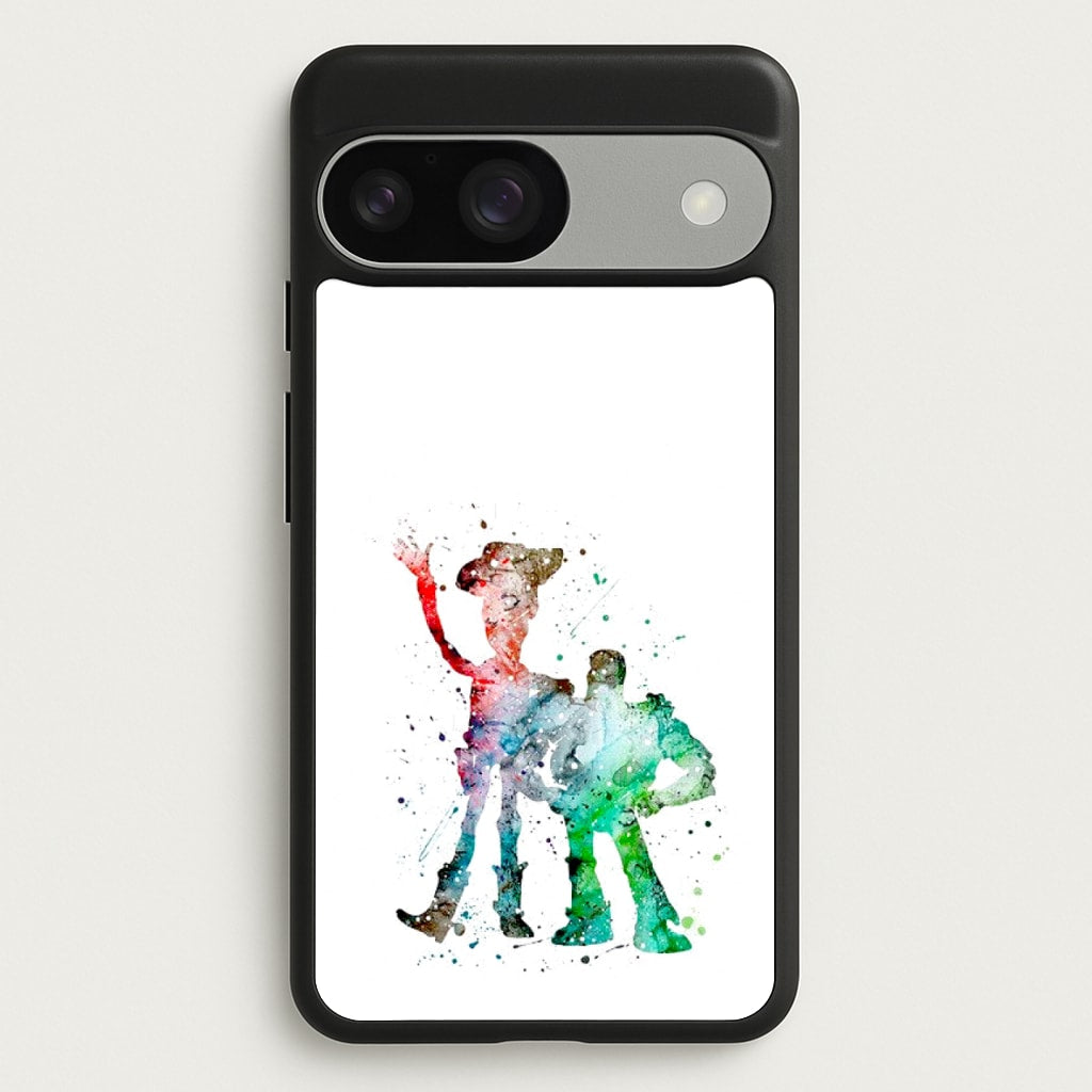Watercolour Woody & Buzz A Story of Toys Fairytale - Disney Phone Case for Google Pixel 9 / 9 Pro