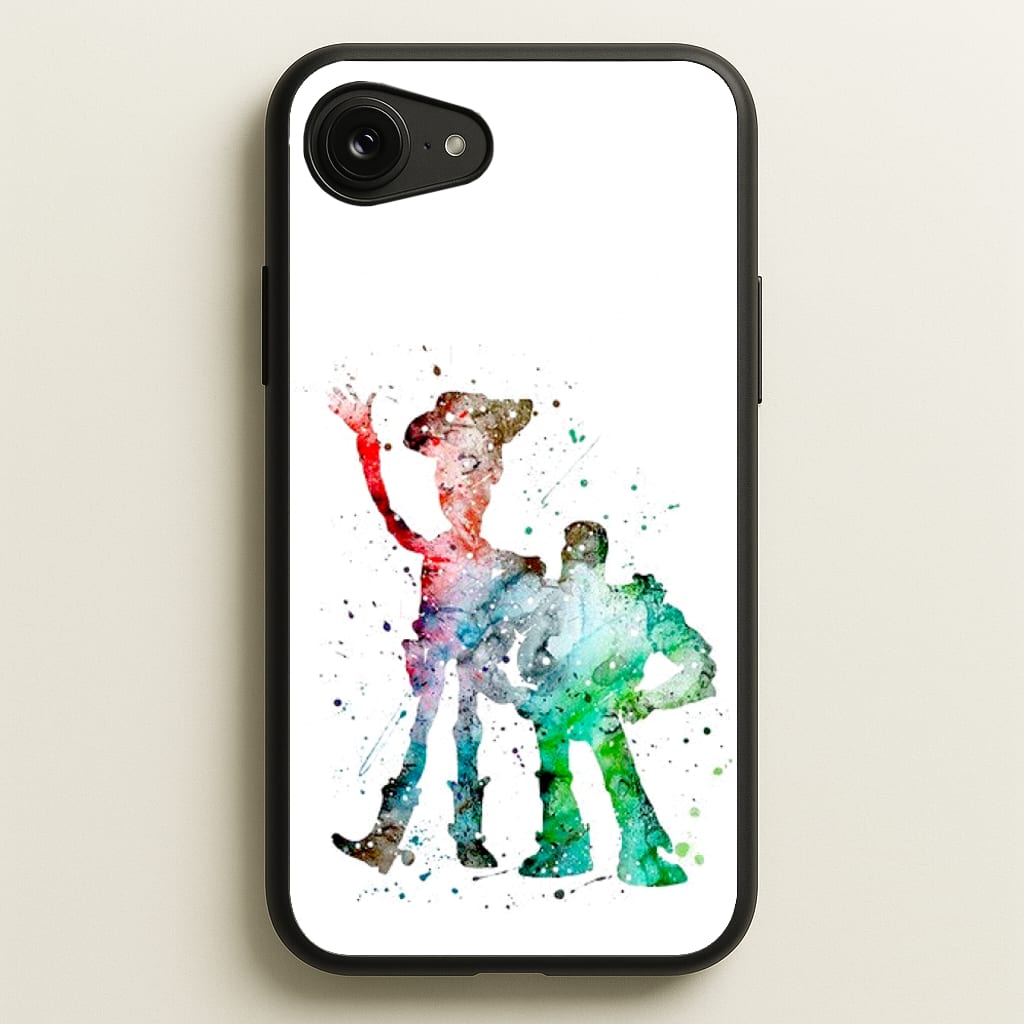 Watercolour Woody & Buzz A Story of Toys Fairytale - Disney Phone Case for iPhone 16e