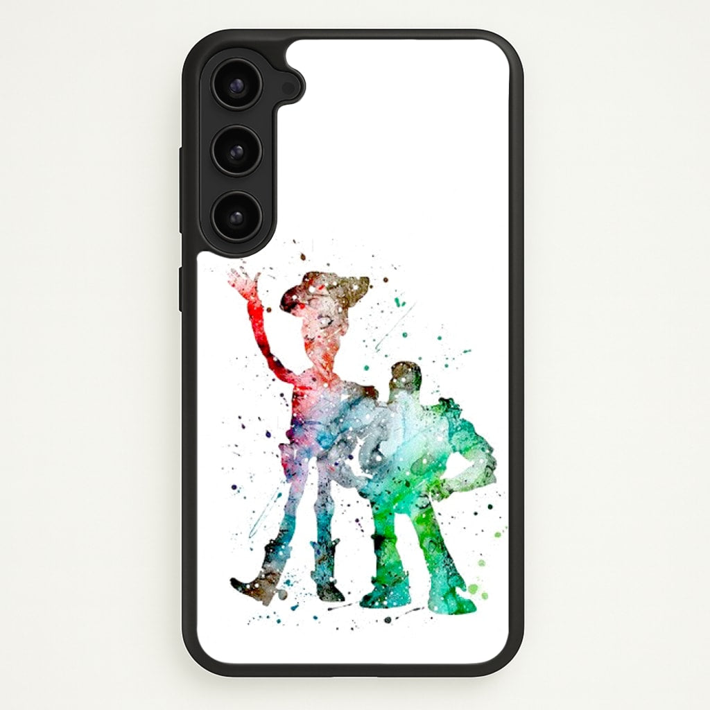 Watercolour Woody & Buzz A Story of Toys Fairytale - Disney Phone Case for Galaxy S23
