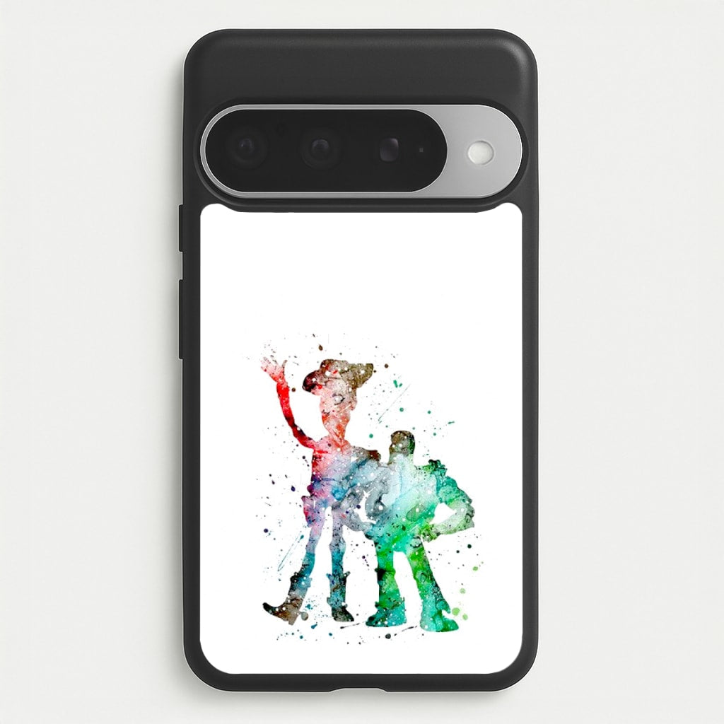 Watercolour Woody & Buzz A Story of Toys Fairytale Phone Case for Google Pixel 10 Pro XL