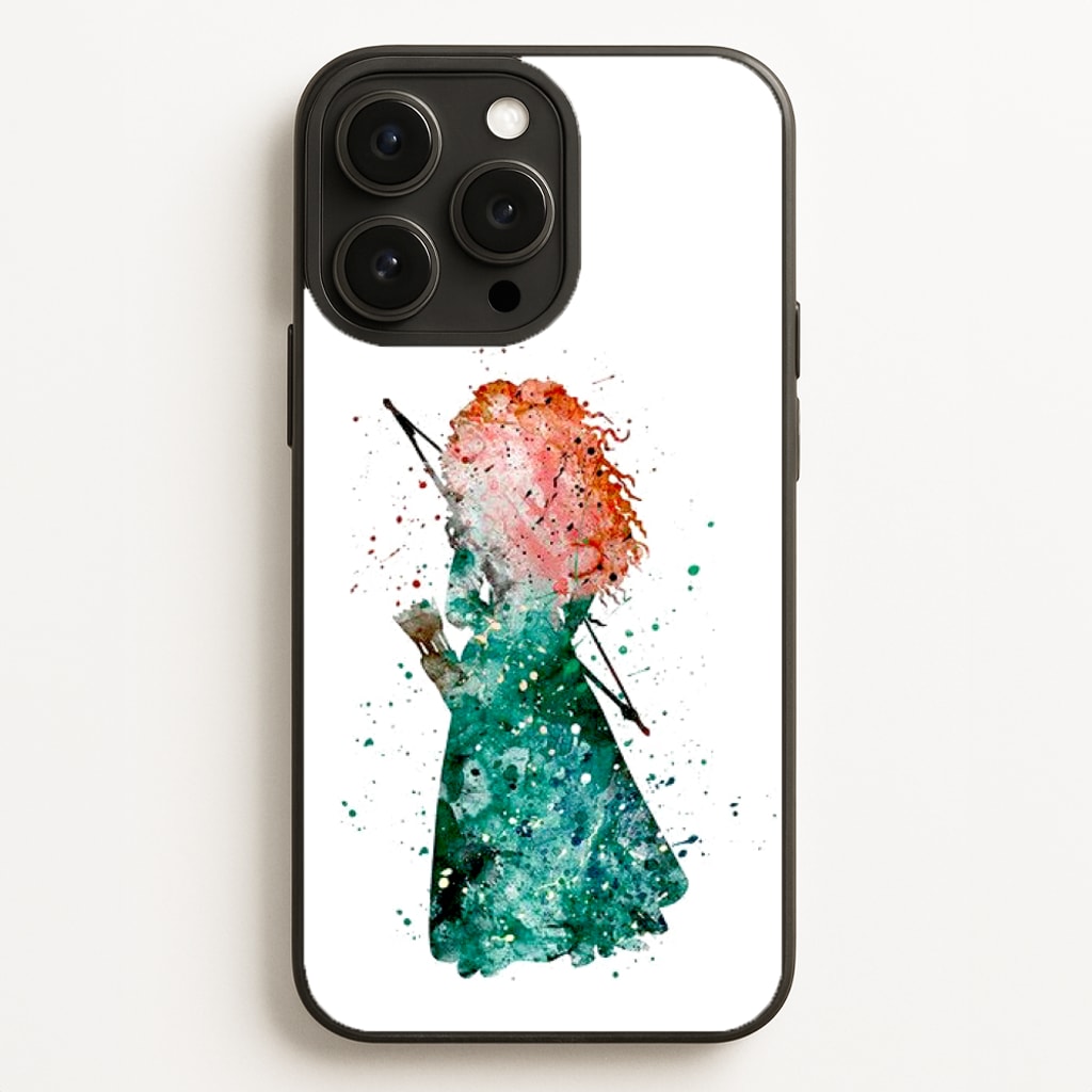 Watercolour Princess Merida Brave Fairytale - Disney Phone Case for iPhone 16 Pro Max