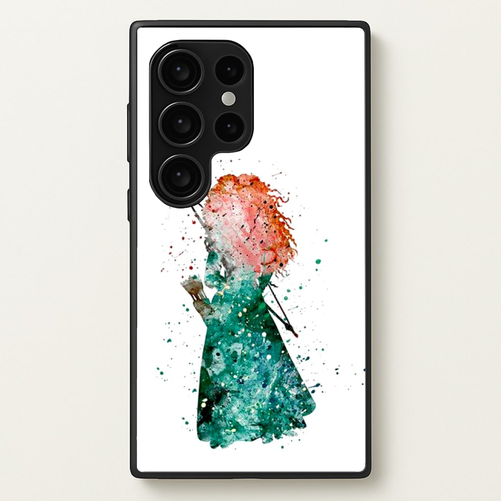 Watercolour Princess Merida Brave Fairytale - Disney Phone Case for Galaxy S24 Ultra