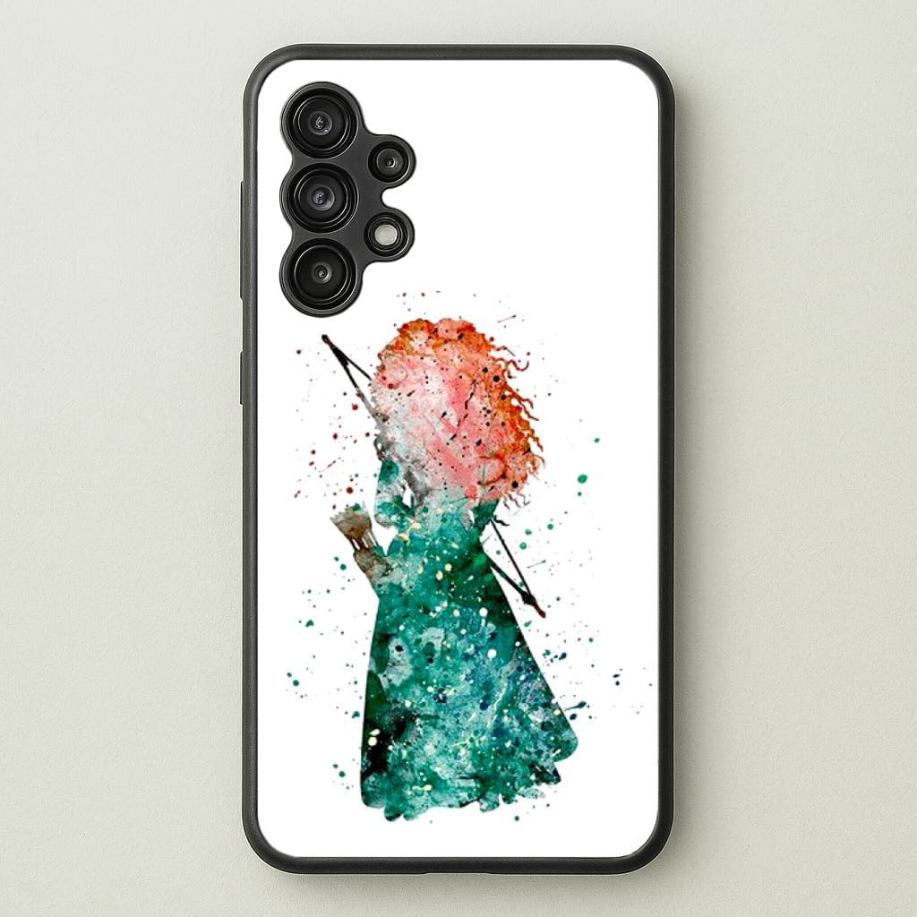 Watercolour Princess Merida Brave Fairytale - Disney Phone Case for Galaxy A13