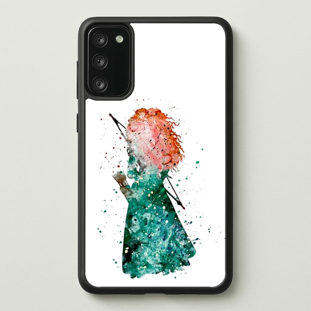 Watercolour Princess Merida Brave Fairytale - Disney Phone Case for Galaxy S20FE