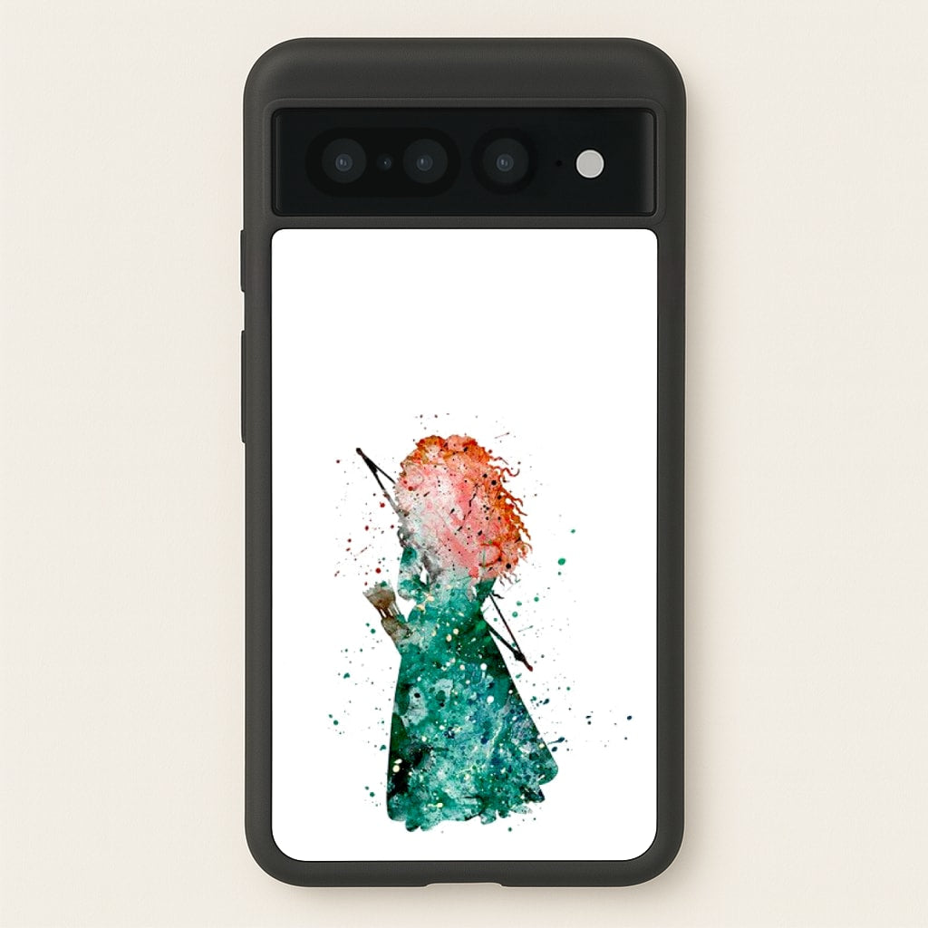 Watercolour Princess Merida Brave Fairytale - Disney Phone Case for Google Pixel 7 Pro