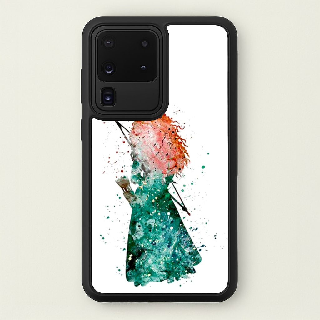 Watercolour Princess Merida Brave Fairytale - Disney Phone Case for Galaxy S20 Ultra