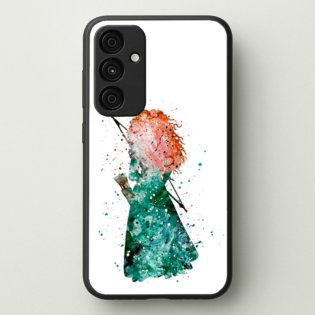 Watercolour Princess Merida Brave Fairytale - Disney Phone Case for Galaxy A55