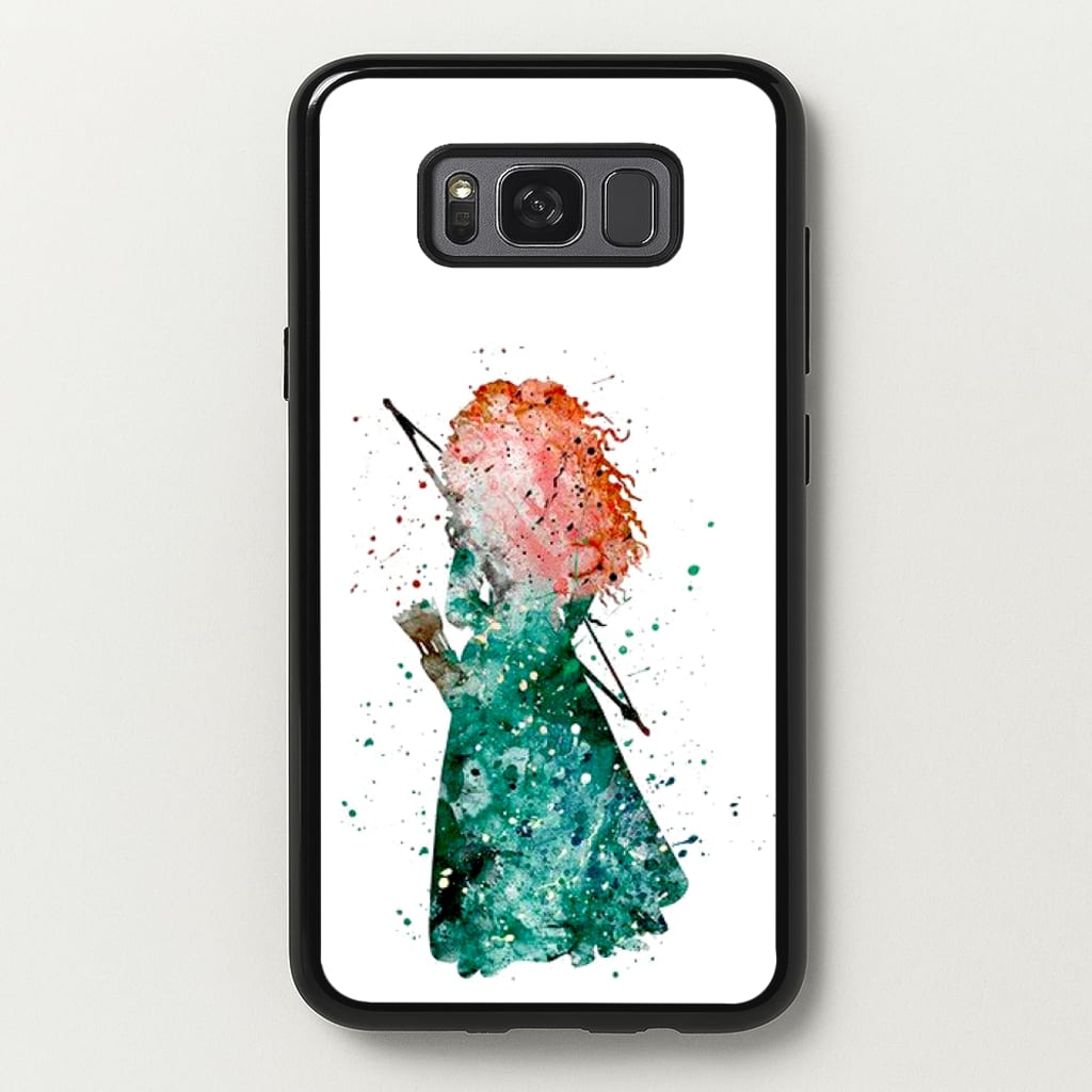 Watercolour Princess Merida Brave Fairytale - Disney Phone Case for Galaxy S8 Plus