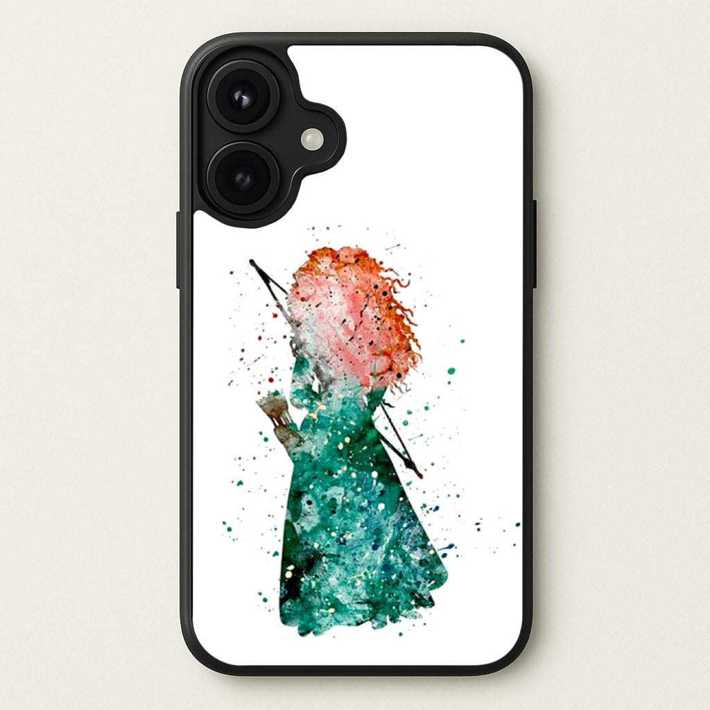 Watercolour Princess Merida Brave Fairytale Phone Case for iPhone 17