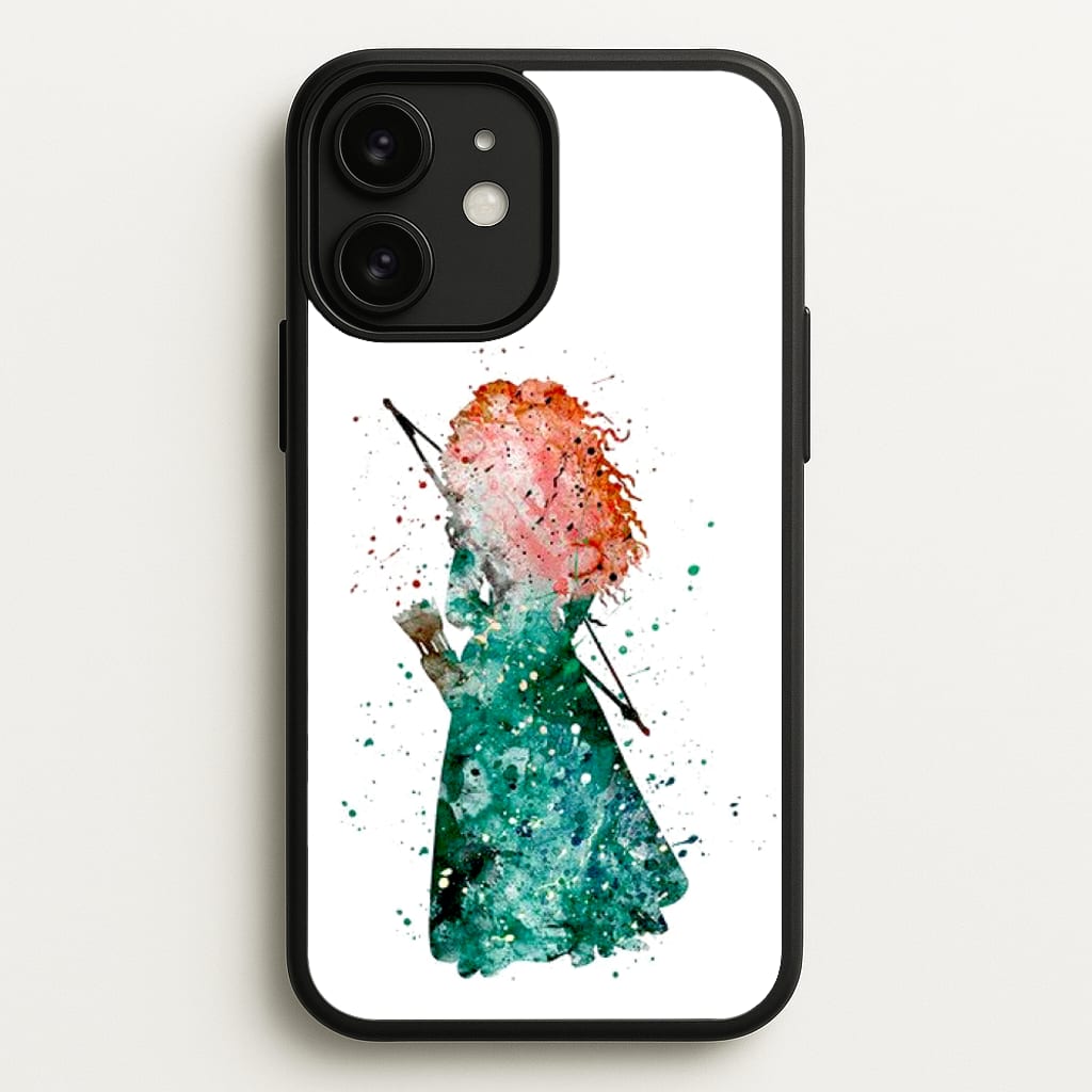 Watercolour Princess Merida Brave Fairytale - Disney Phone Case for iPhone 11