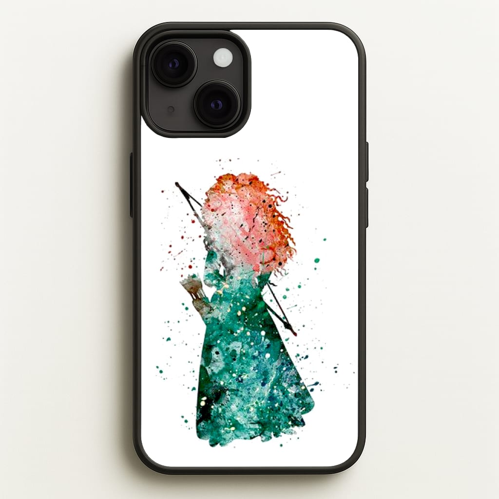 Watercolour Princess Merida Brave Fairytale - Disney Phone Case for iPhone 13 Mini