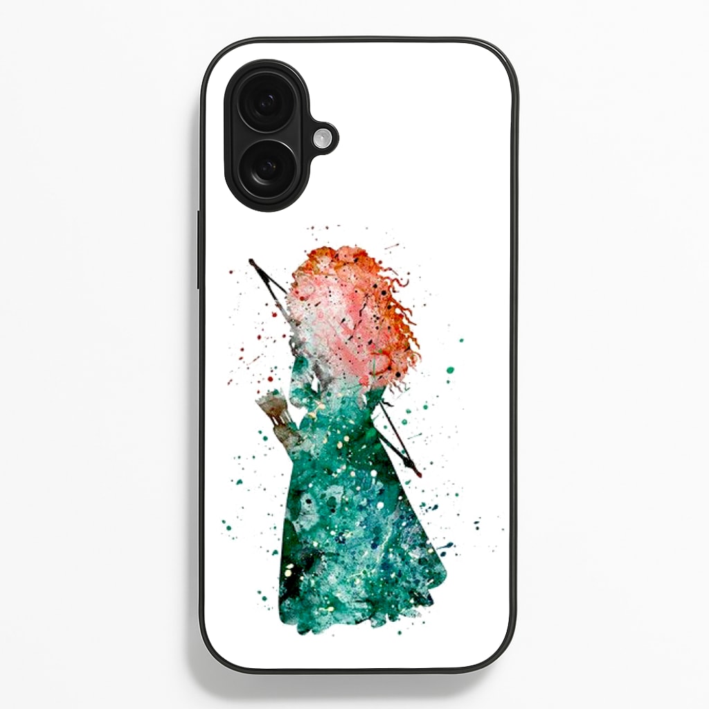 Watercolour Princess Merida Brave Fairytale - Disney Phone Case for iPhone 16 Plus