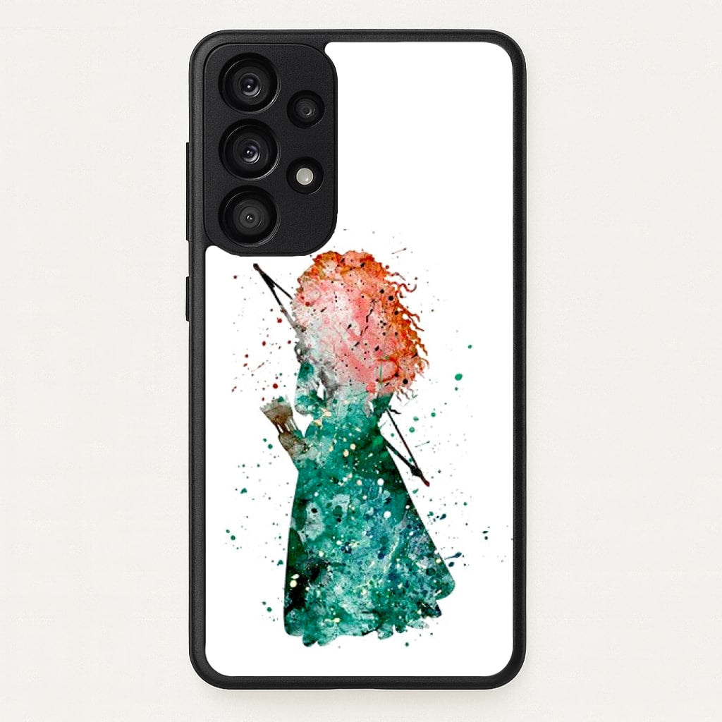 Watercolour Princess Merida Brave Fairytale - Disney Phone Case for Galaxy A53