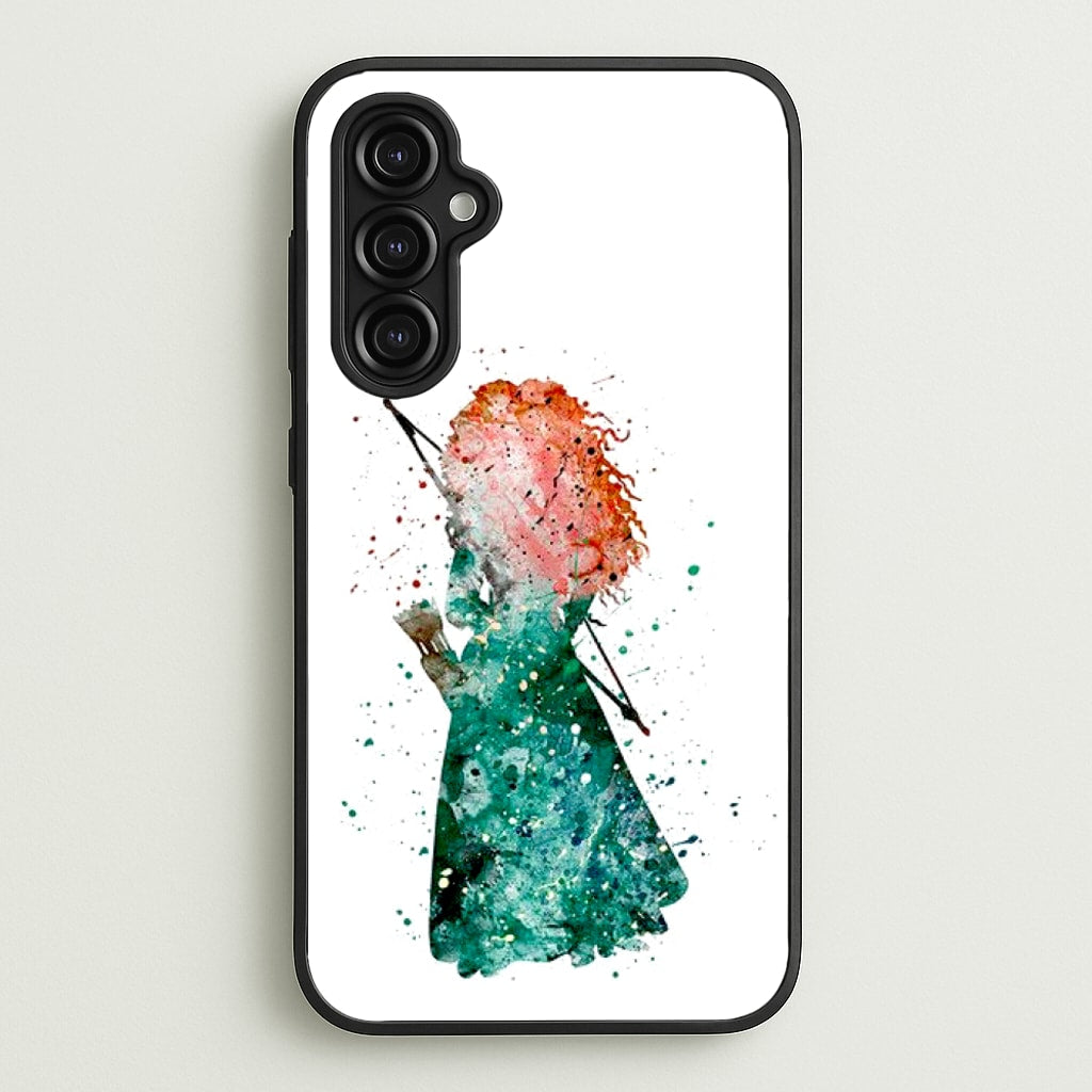 Watercolour Princess Merida Brave Fairytale - Disney Phone Case for Galaxy A14