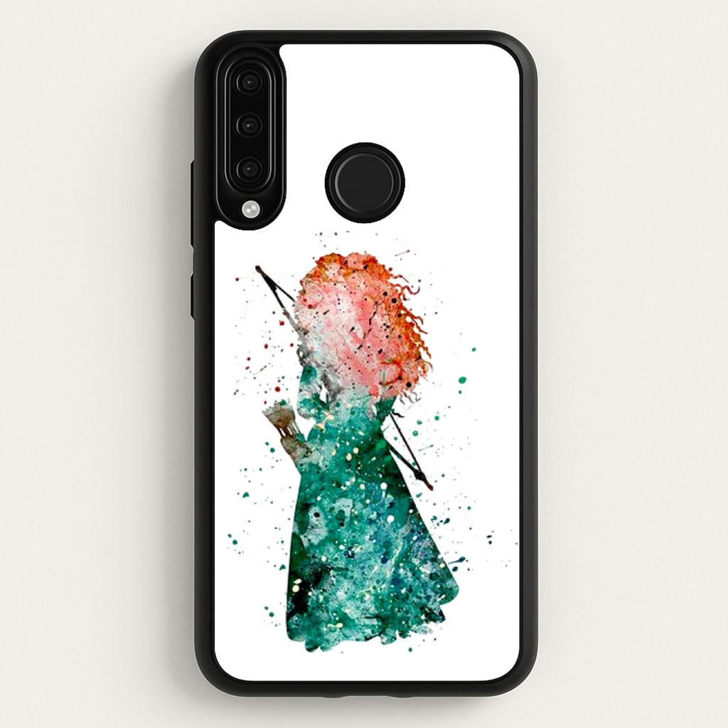 Watercolour Princess Merida Brave Fairytale - Disney Phone Case for Huawei P30 Lite