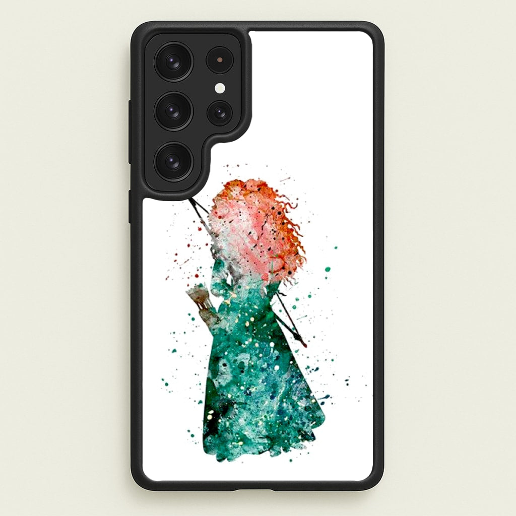 Watercolour Princess Merida Brave Fairytale - Disney Phone Case for Galaxy S23 Ultra