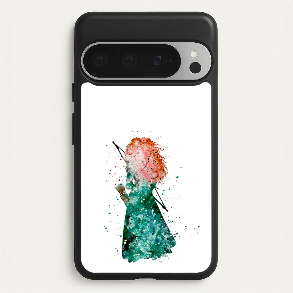 Watercolour Princess Merida Brave Fairytale - Disney Phone Case for Google Pixel 9 Pro XL