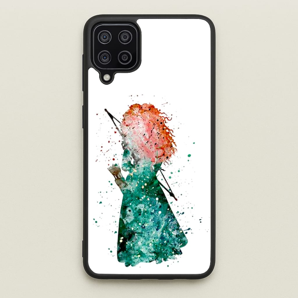 Watercolour Princess Merida Brave Fairytale - Disney Phone Case for Galaxy A12