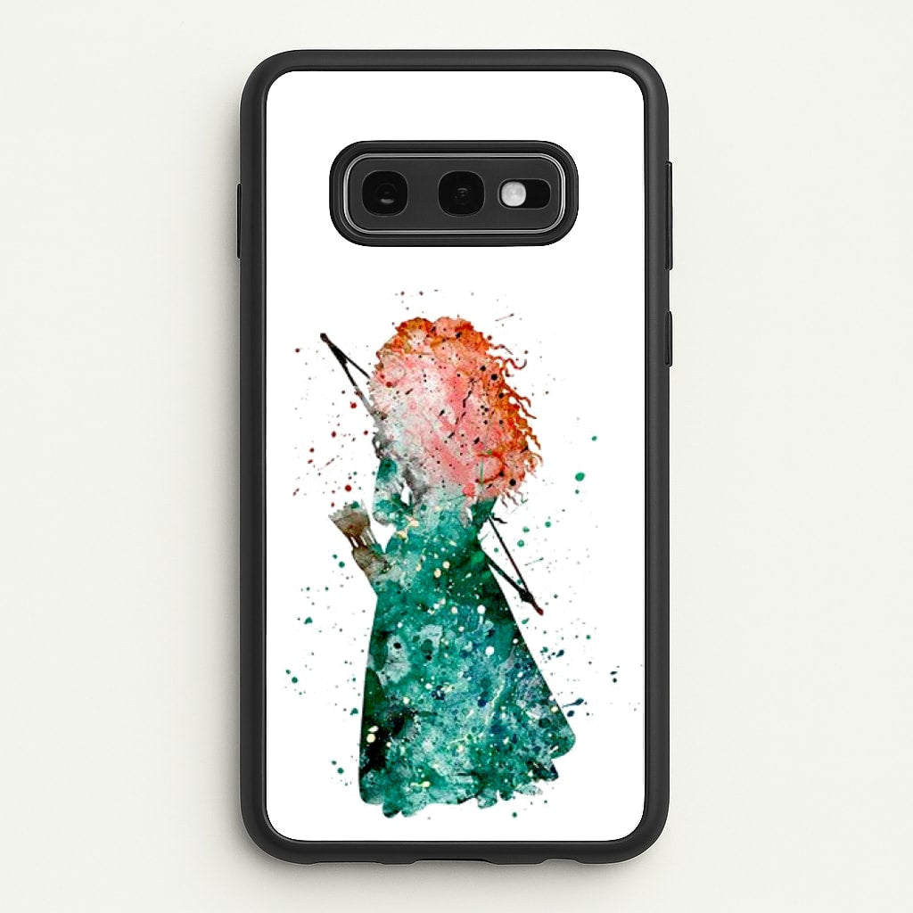 Watercolour Princess Merida Brave Fairytale - Disney Phone Case for Galaxy S10e