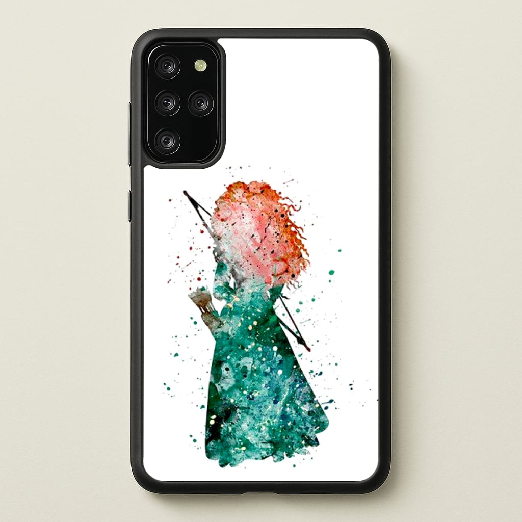 Watercolour Princess Merida Brave Fairytale - Disney Phone Case for Galaxy S20 Plus