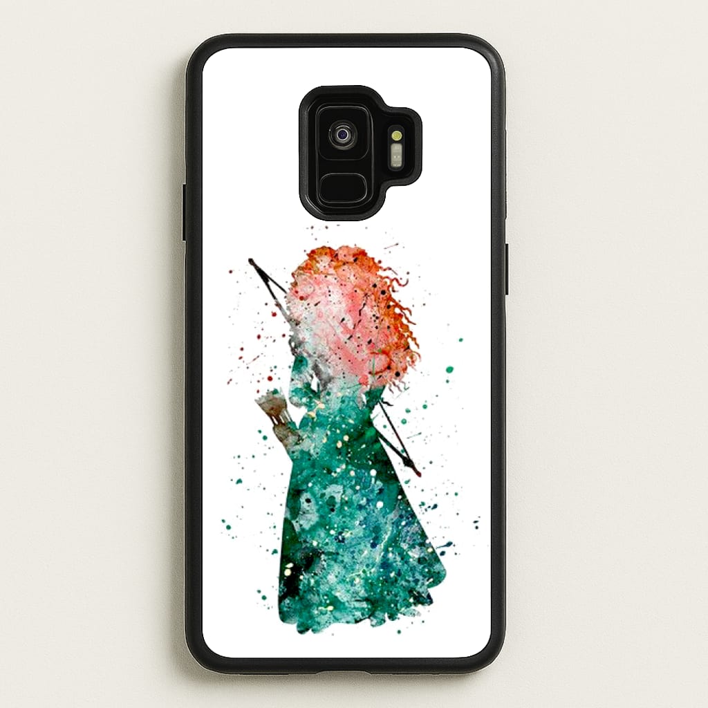 Watercolour Princess Merida Brave Fairytale - Disney Phone Case for Galaxy S9