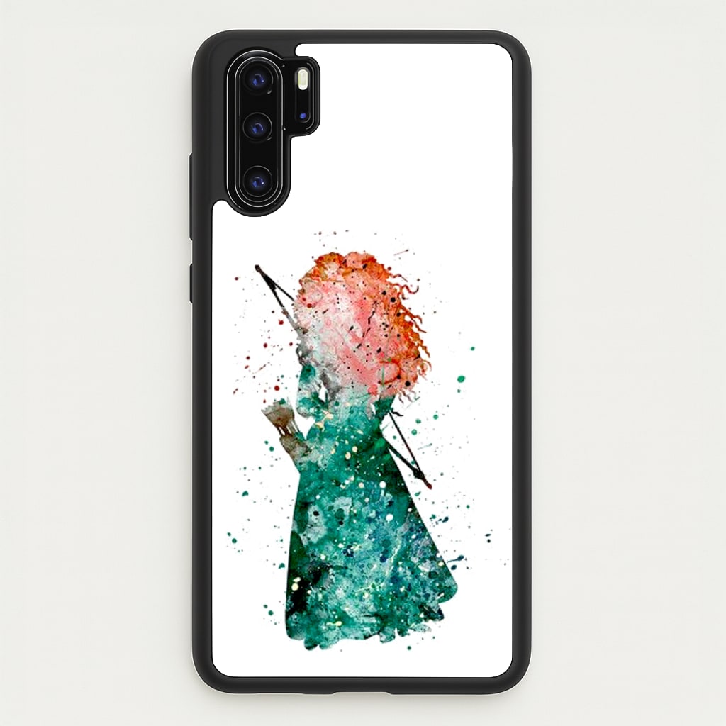 Watercolour Princess Merida Brave Fairytale - Disney Phone Case for Huawei P30 Pro