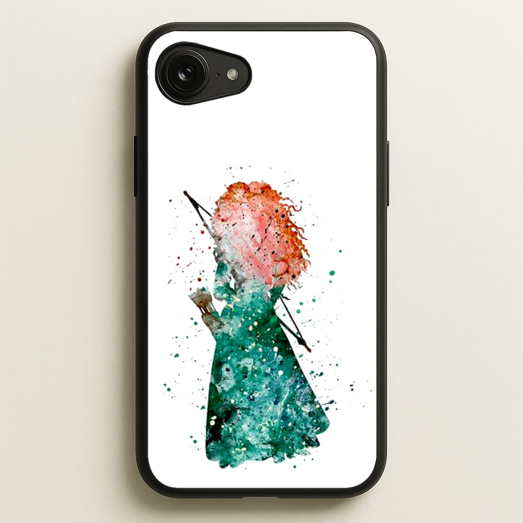 Watercolour Princess Merida Brave Fairytale - Disney Phone Case for iPhone 16e