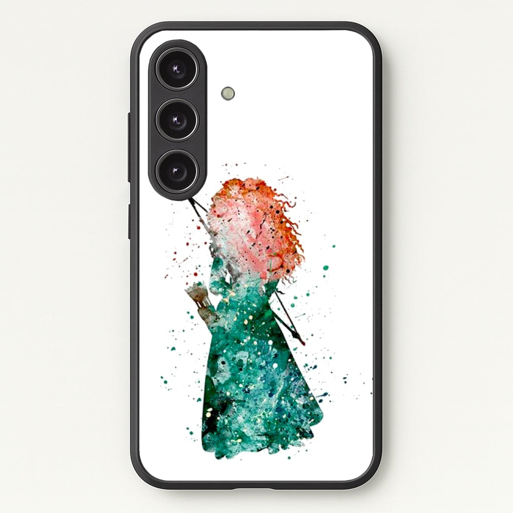 Watercolour Princess Merida Brave Fairytale - Disney Phone Case for Galaxy S24 Plus