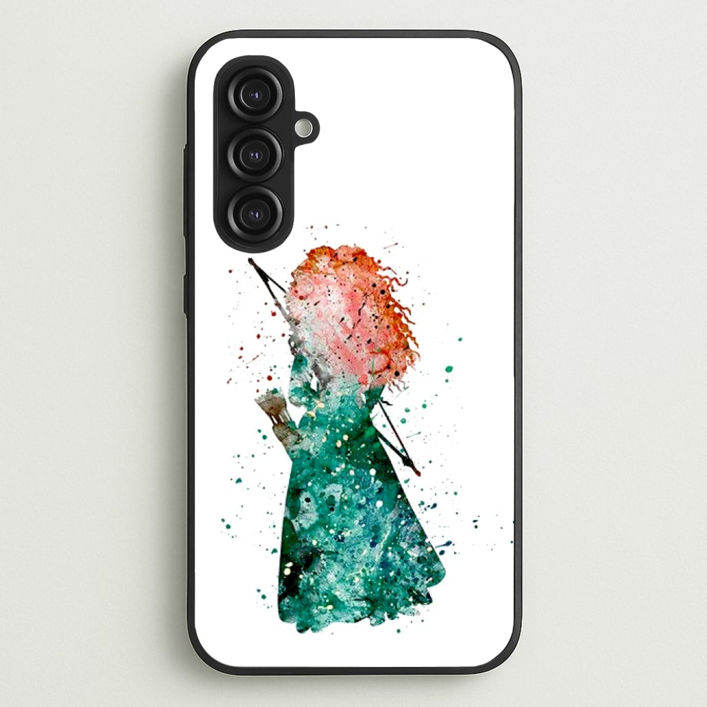 Watercolour Princess Merida Brave Fairytale - Disney Phone Case for Galaxy S23FE