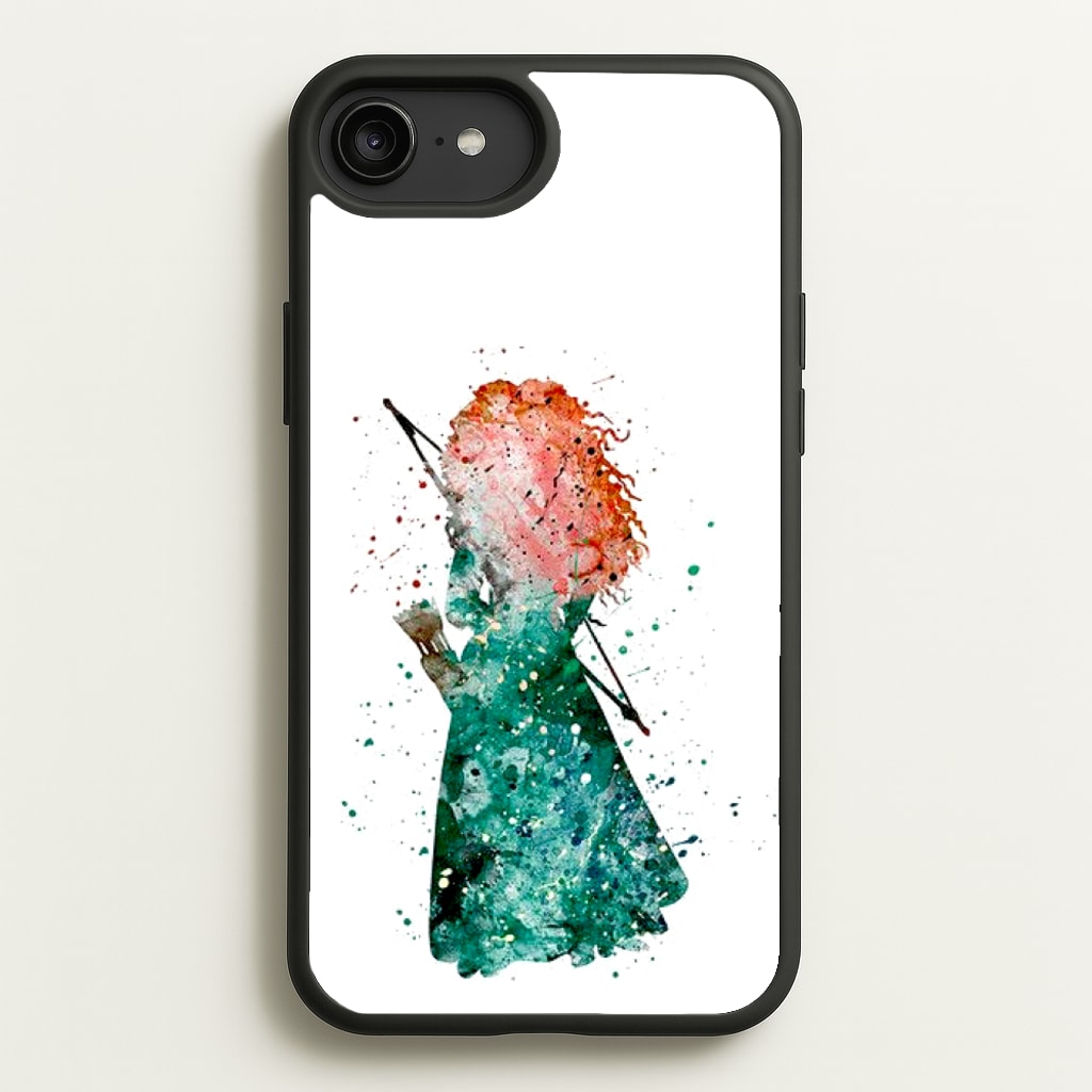 Watercolour Princess Merida Brave Fairytale - Disney Phone Case for iPhone 6 Plus / 7 Plus / 8 Plus