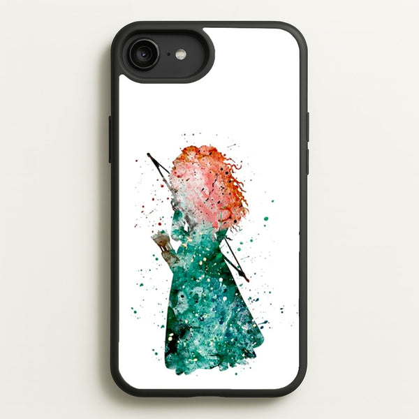 Watercolour Princess Merida Brave Fairytale - Disney Phone Case for iPhone 6 Plus / 7 Plus / 8 Plus