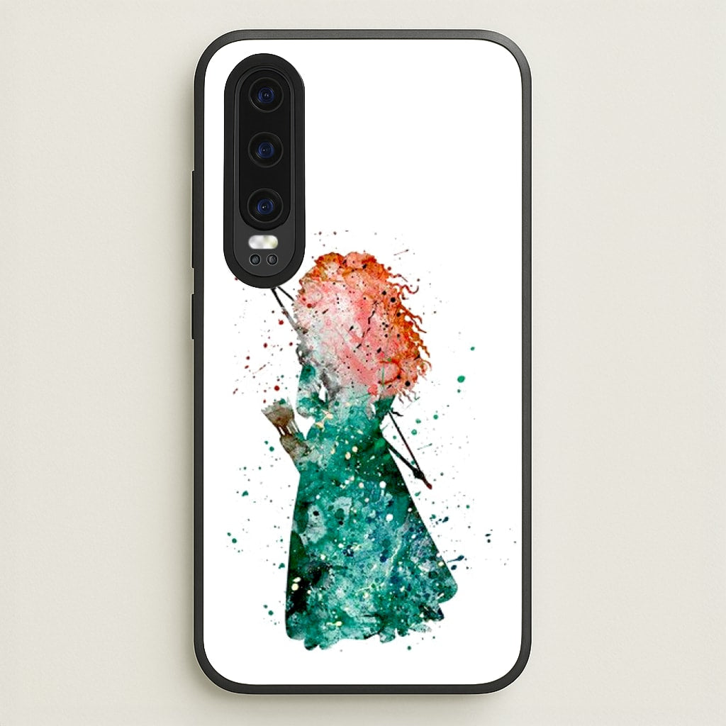 Watercolour Princess Merida Brave Fairytale - Disney Phone Case for Huawei P30