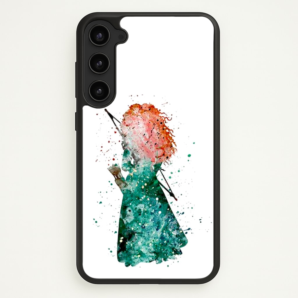 Watercolour Princess Merida Brave Fairytale - Disney Phone Case for Galaxy S23