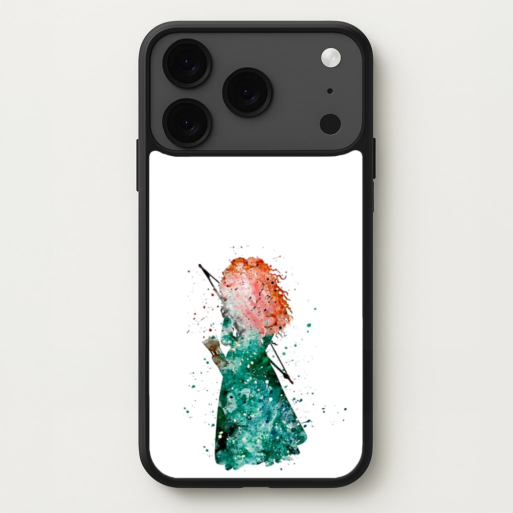 Watercolour Princess Merida Brave Fairytale Phone Case for iPhone 17 Pro Max
